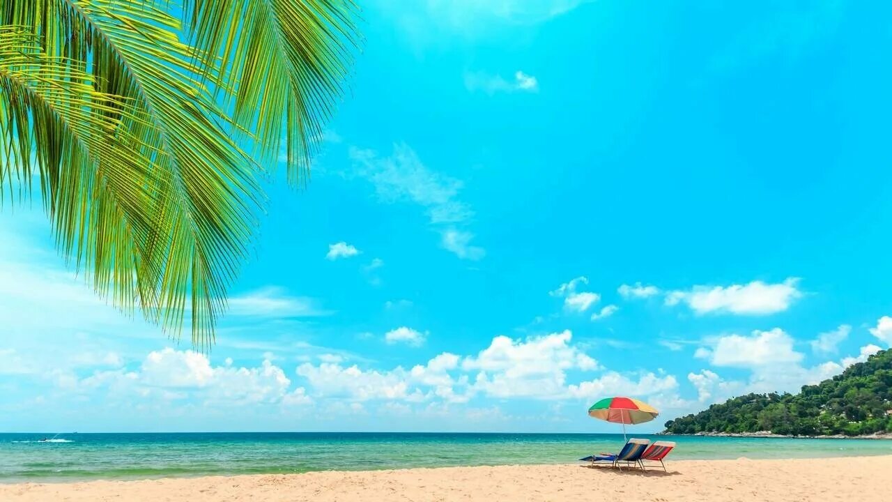 Пляж фото для фотошопа Картина на холсте 60x110 LinxOne "Песок beach волны небо лето" интерьерная для д