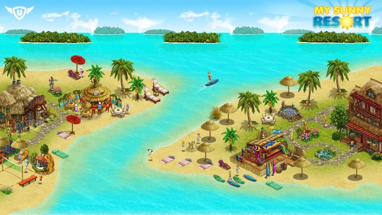 Пляж фото игры My Sunny Resort онлайн игра Клиентская игра My Sunny Resort My Sunny Resort скач