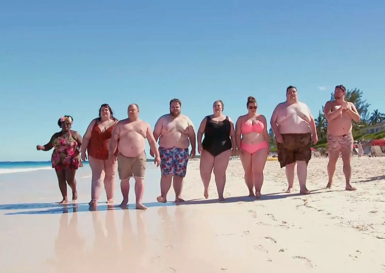 Пляж фото жирные When is The 18-30 Stone Holiday on ITV, who are the people taking part, where is