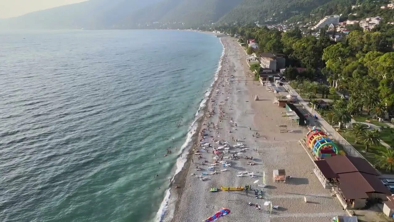 Пляж гагра фото Абхазия Гагра Пляж (клевое море) - YouTube
