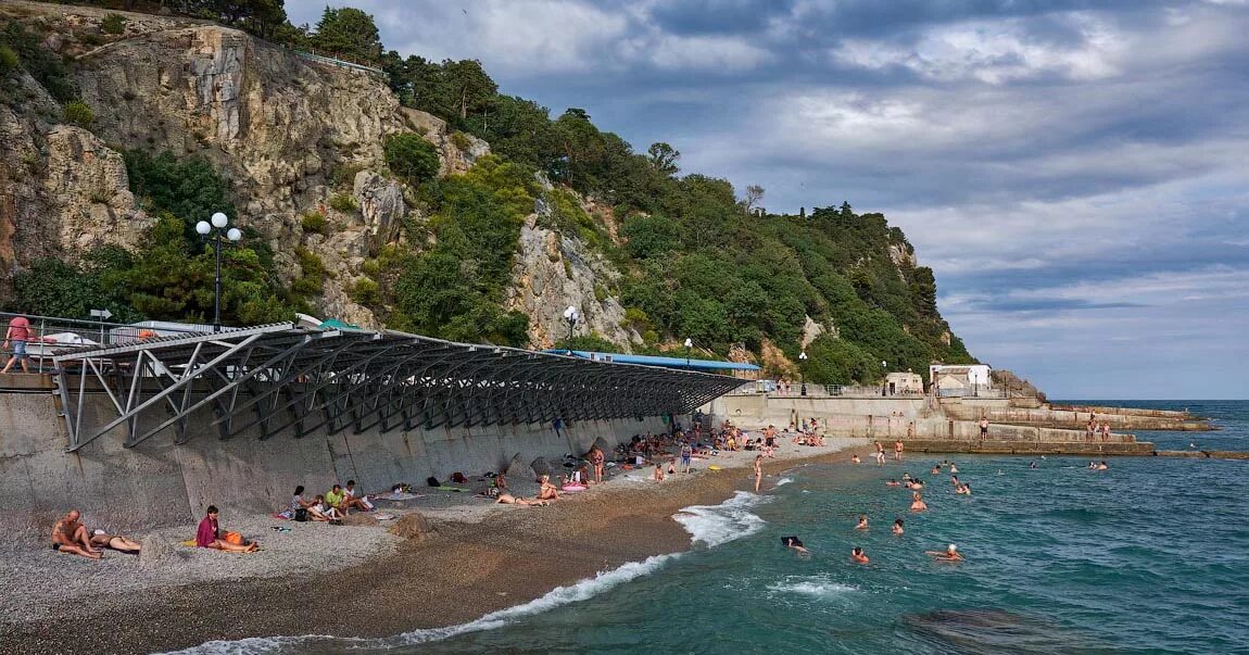 Пляж гаспра крым фото Гаспра. Пляж санатория "Днепр": цены 2024, фото, как добраться