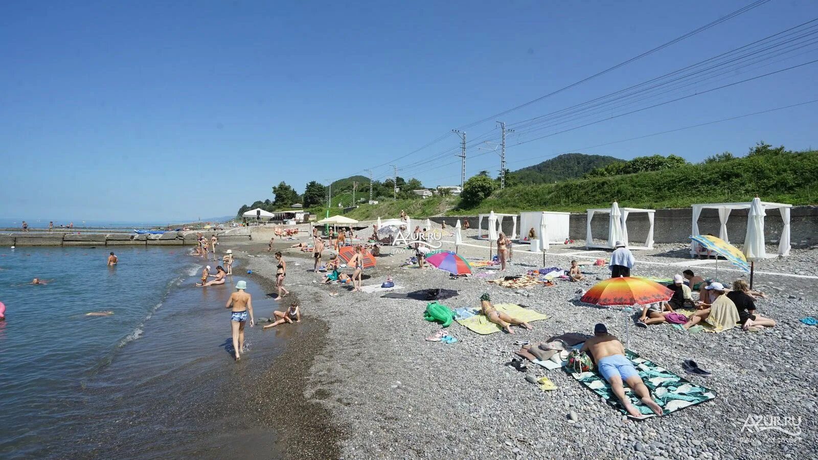 Пляж головинка сочи фото Фотогалерея Пляж Головинка правая сторона в Головинка и Каткова щель Фото на сай