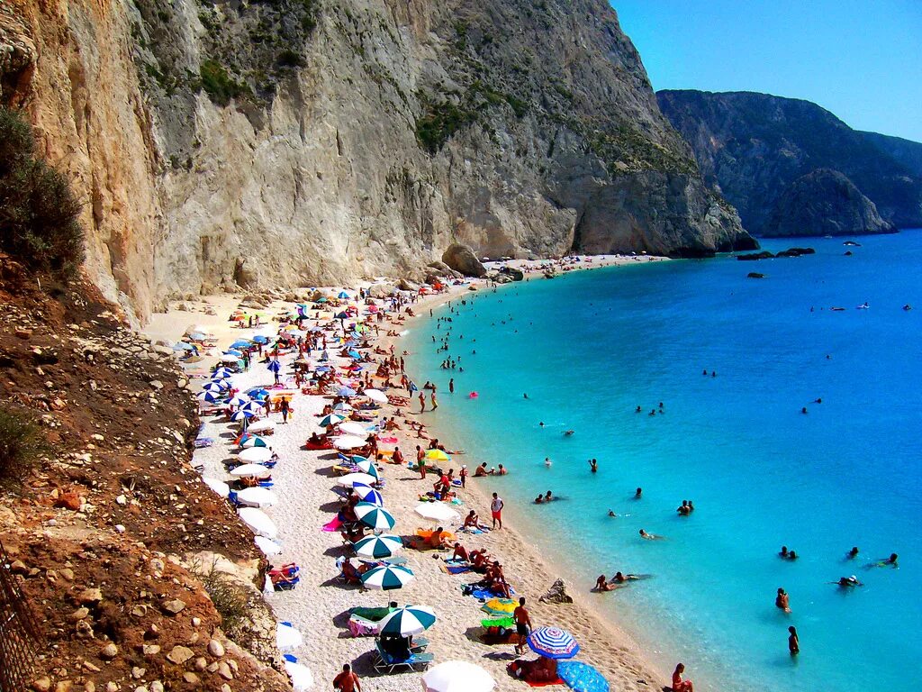 Пляж греция фото Пляж Порто Катсики или Porto Katsiki Beach из категории самые лучшие пляжи Греци