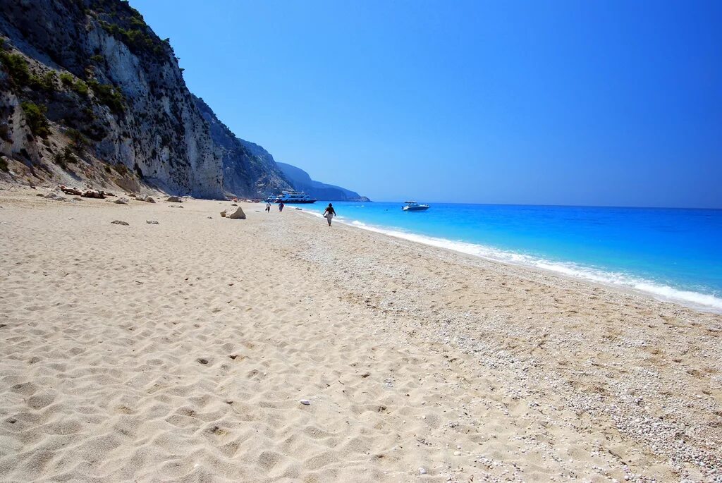 Пляж греция фото Пляж Эгремни или Egremni Beach из категории самые лучшие пляжи Греции - фото пут