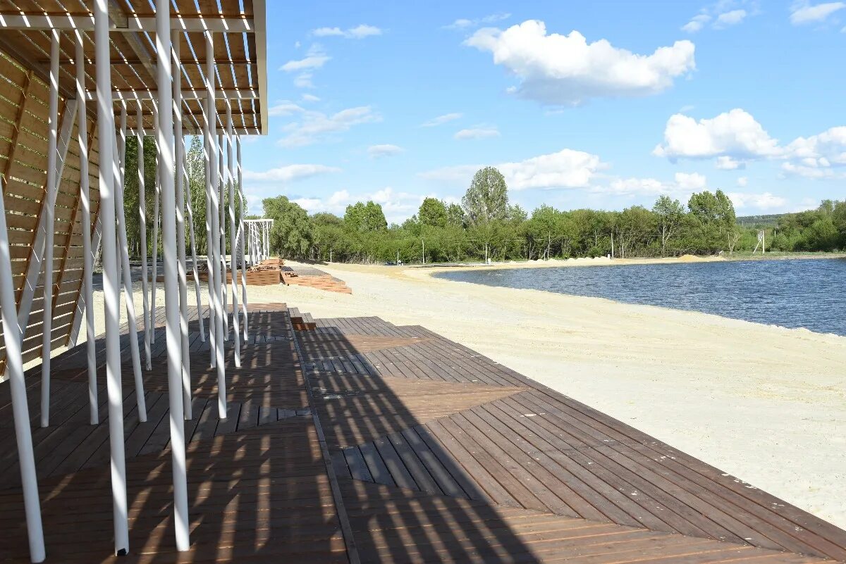 Пляж губкин фото В Белгородской области завершается благоустройство городского пляжа в Губкине Гу