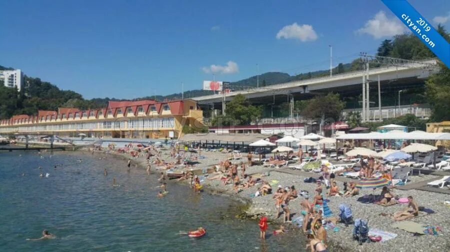 Пляж хоста сочи фото Хоста: Пляж санатория Кавказ - Fun СитиСН