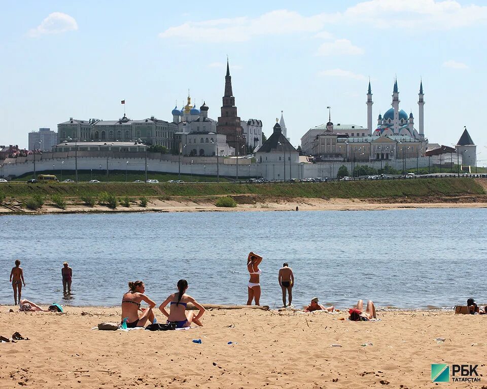 Пляж казань фото Красный, желтый, синий: в Татарстане ввели уровни угроз для купальщиков - РБК