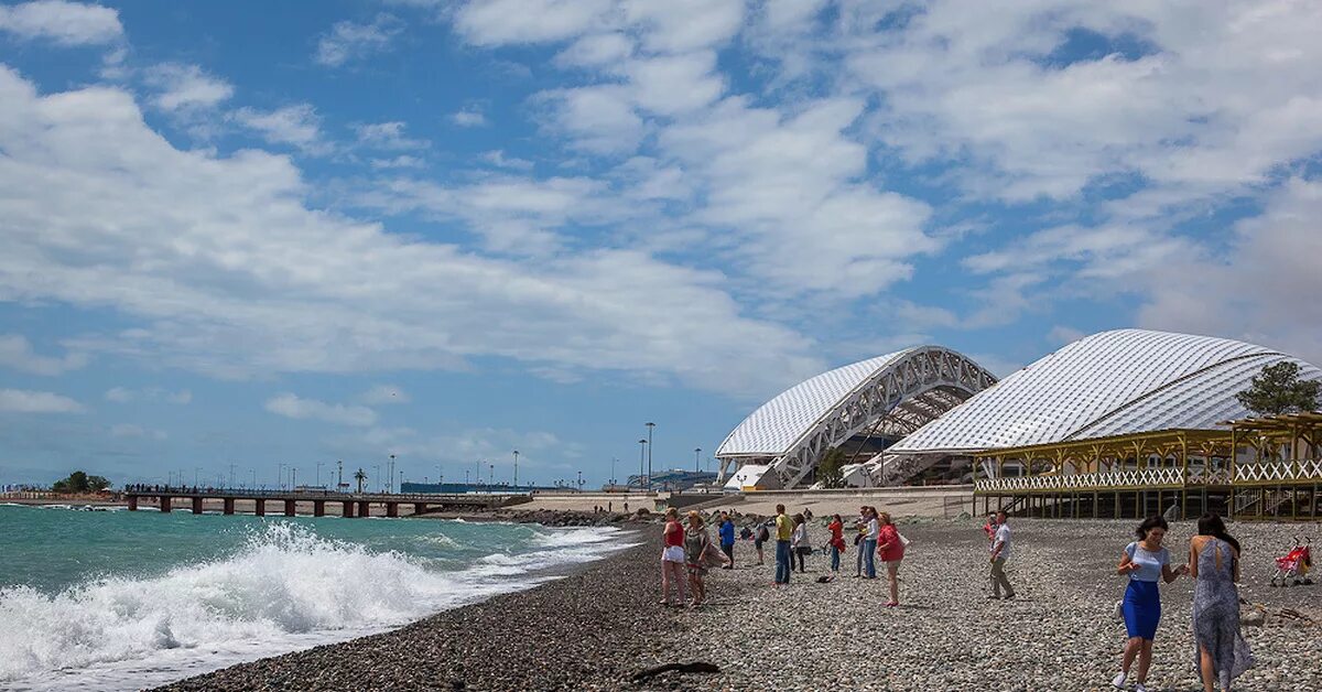Пляж краснодарский край сочи фото Около 15 российских пляжей получили премию "Голубой флаг" Пикабу