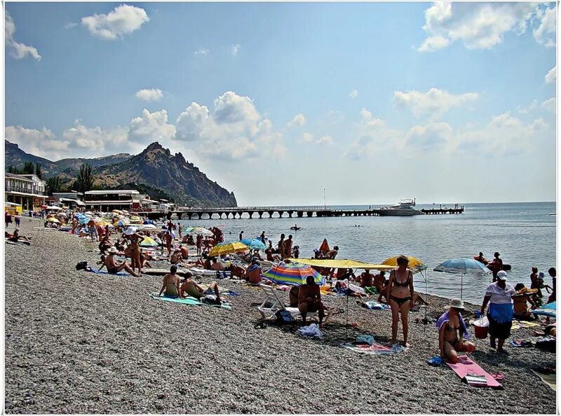 Пляж курортное крым фото Фото пляжа в Курортном, Крым Resorts-Russia