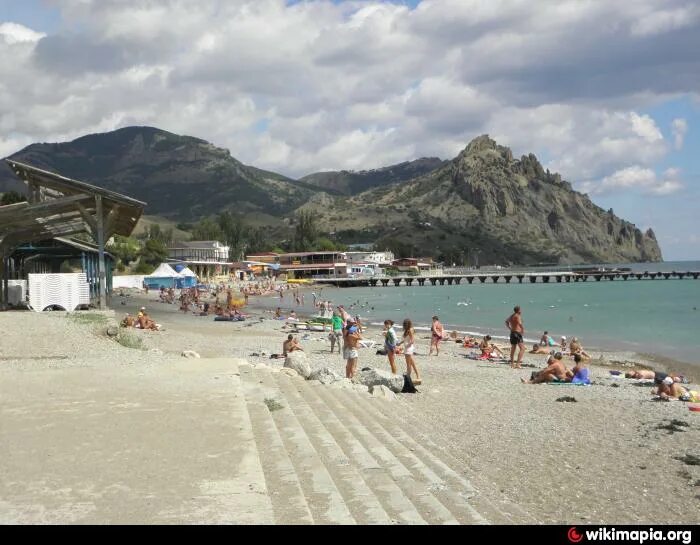 Пляж курортное крым фото Пляж посёлка Курортное