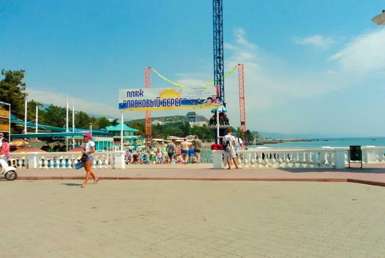 Пляж ласковый берег республика крым алушта фото Ласковый берег" - городской пляж Алушты: фото, отзывы, GPS