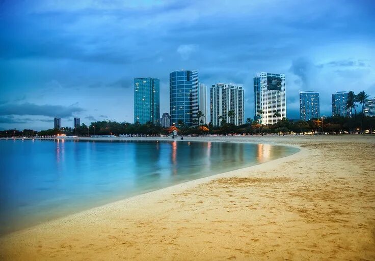 Пляж маями фото WAIKIKI AFTER SUNSET Oahu beaches, Beach images, Hawaii beaches