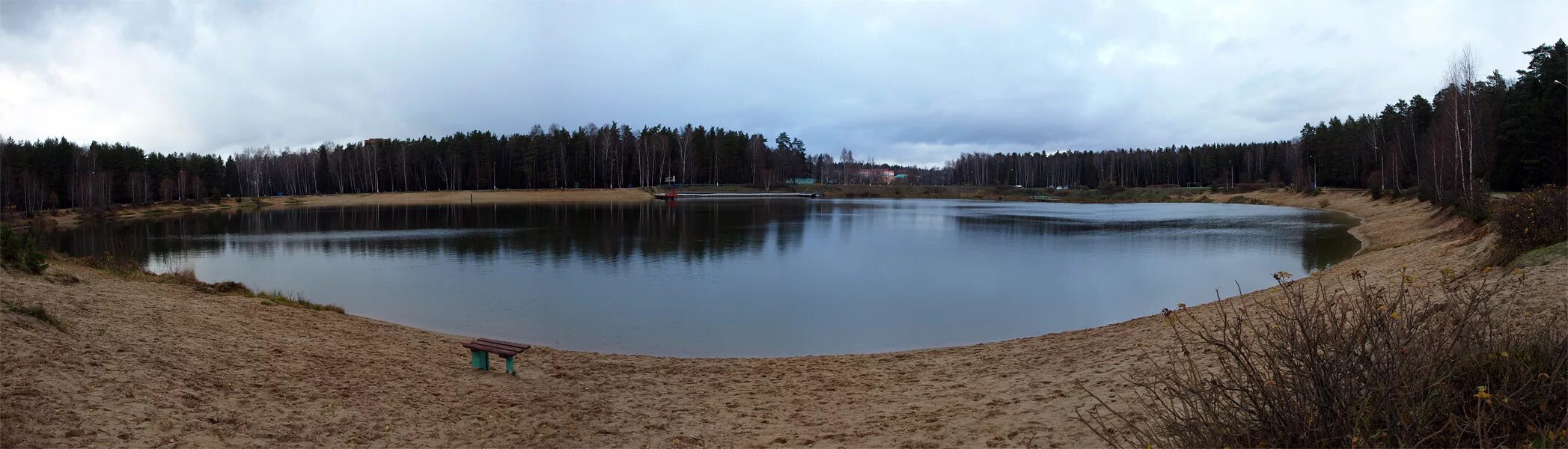 Пляж московская область черноголовка фото Панорама Южного озера, Черноголовка