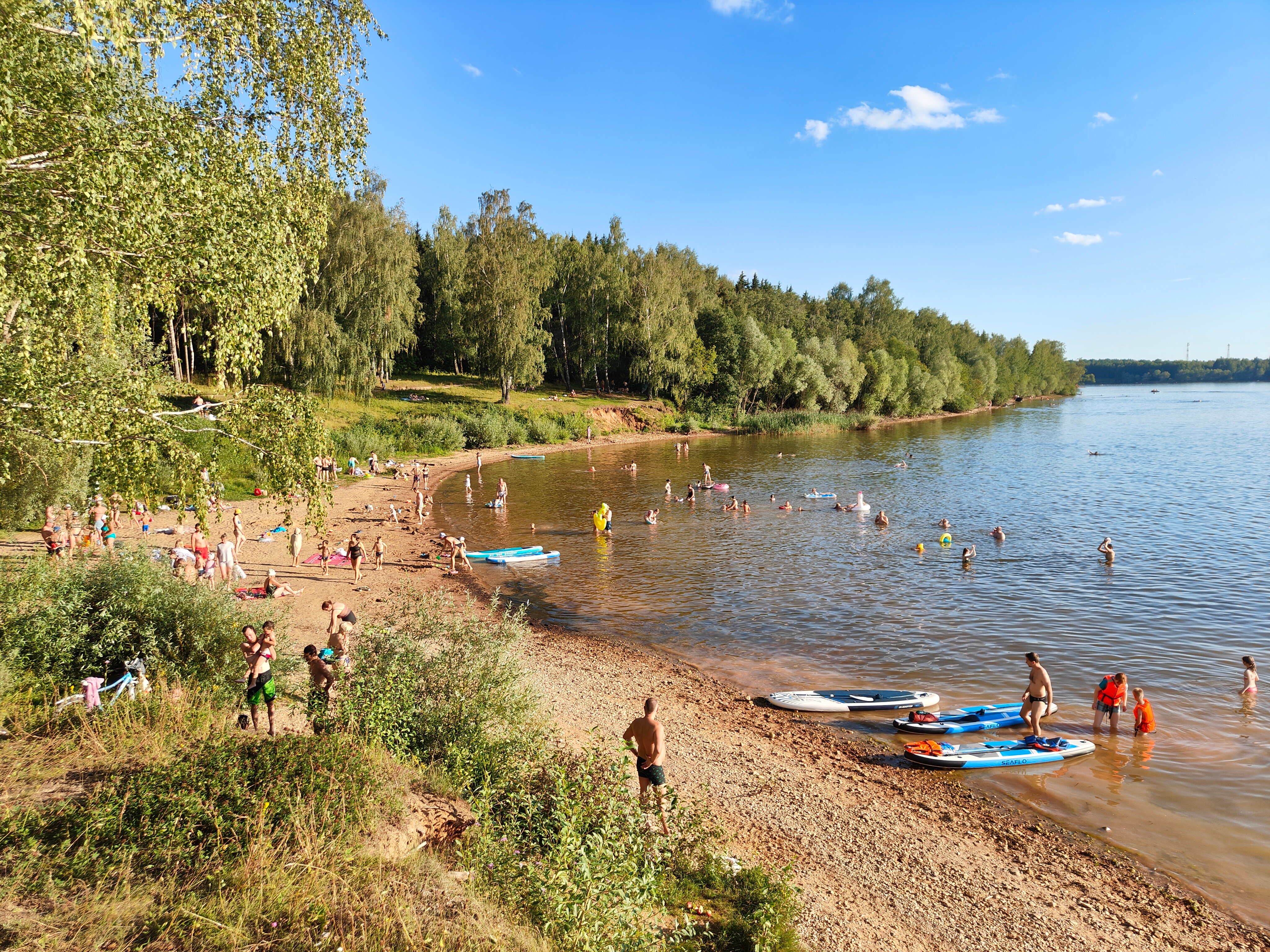 Пляж московская область красногорск фото Фото: Пляж, пляж, Московская область, Можайский район, Можайское водохранилище -