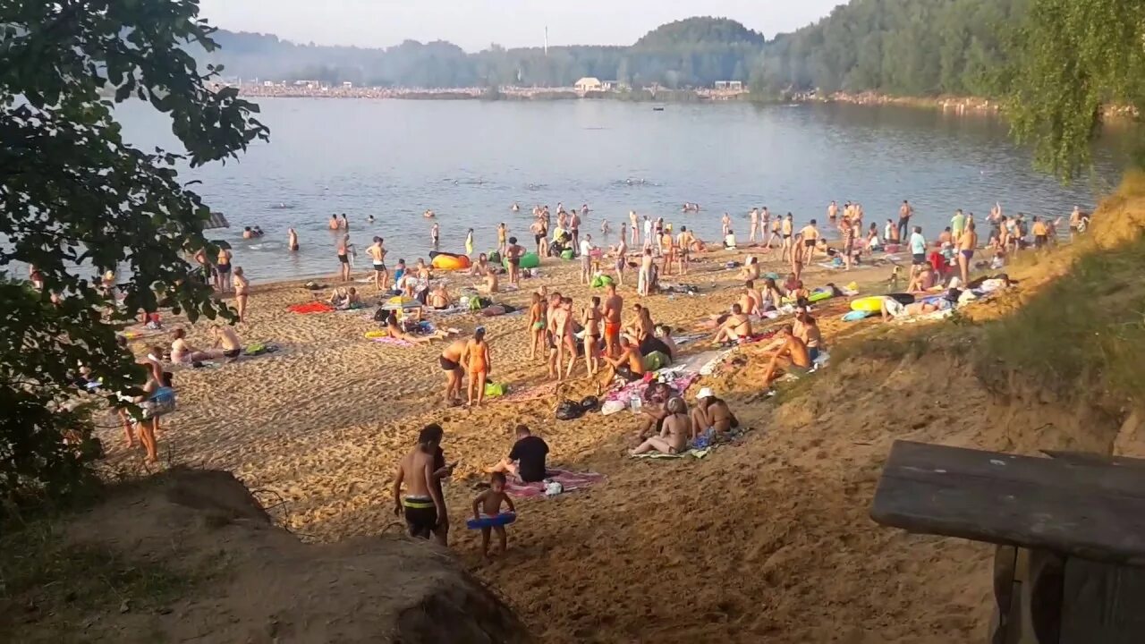Пляж московская область лыткарино фото и видео Лыткаринский карьер Пляж Лыткарино - YouTube