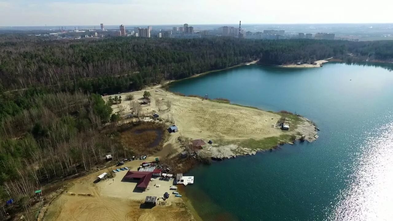 Пляж московская область лыткарино фото и видео Лыткаринский карьер. Волкуша. Съемки с воздуха. Апрель 2016 - YouTube
