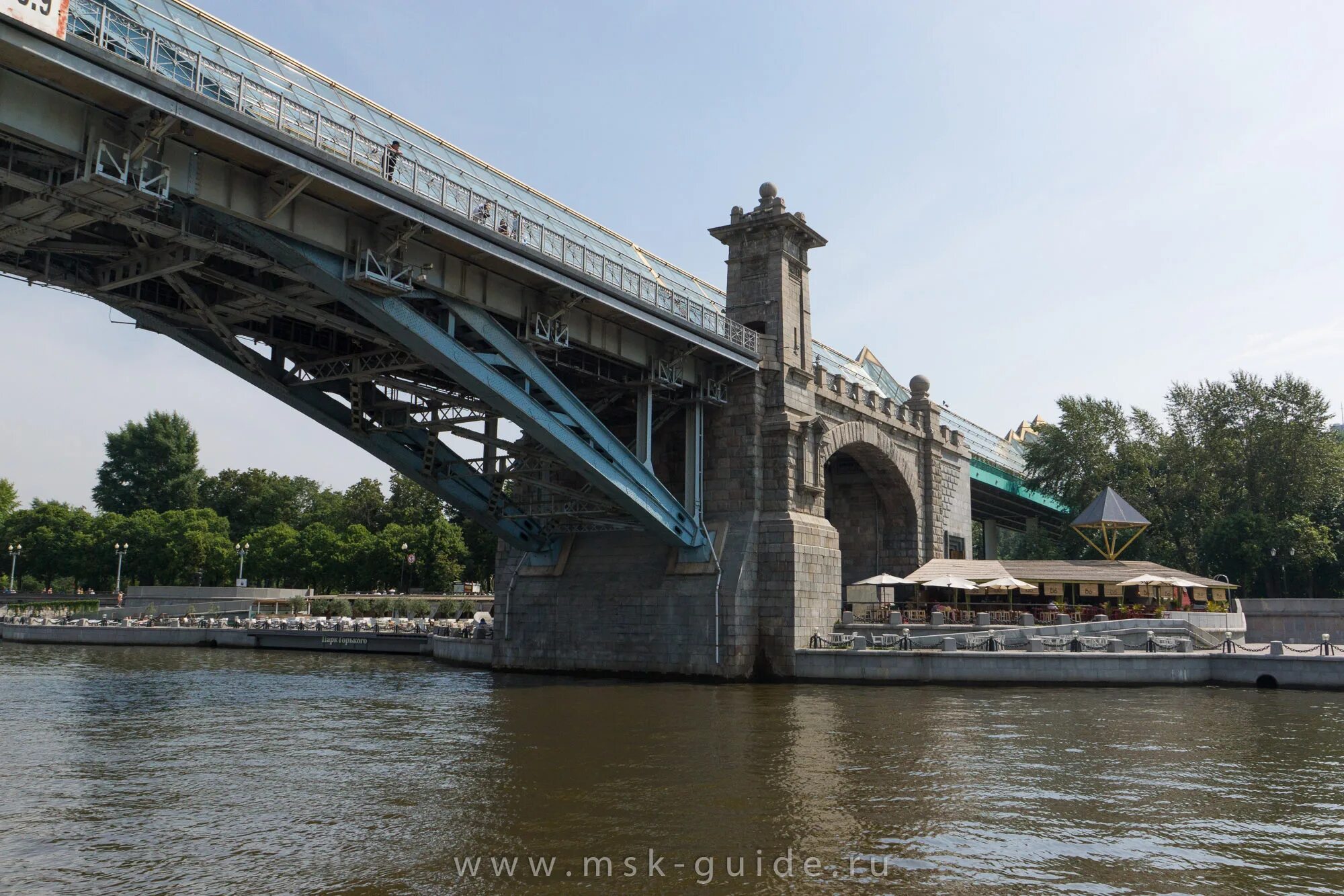 Пляж москва андреевский пешеходный мост фото Пушкинский (Андреевский) пешеходный мост в Москве