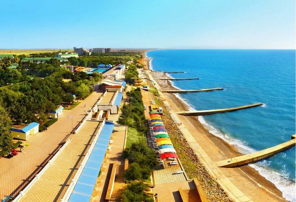 Пляж николаевка крым фото Фото территории пансионата "Лучезарный"