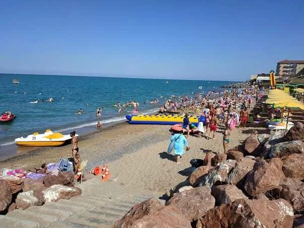 Пляж николаевка крым фото Николаевка центральный пляж - Фото