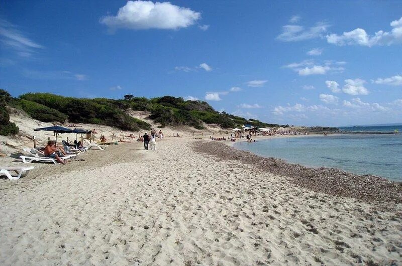 Пляж ну фото Соленый Пляж (Playa Las Salinas) на карте Ибицы