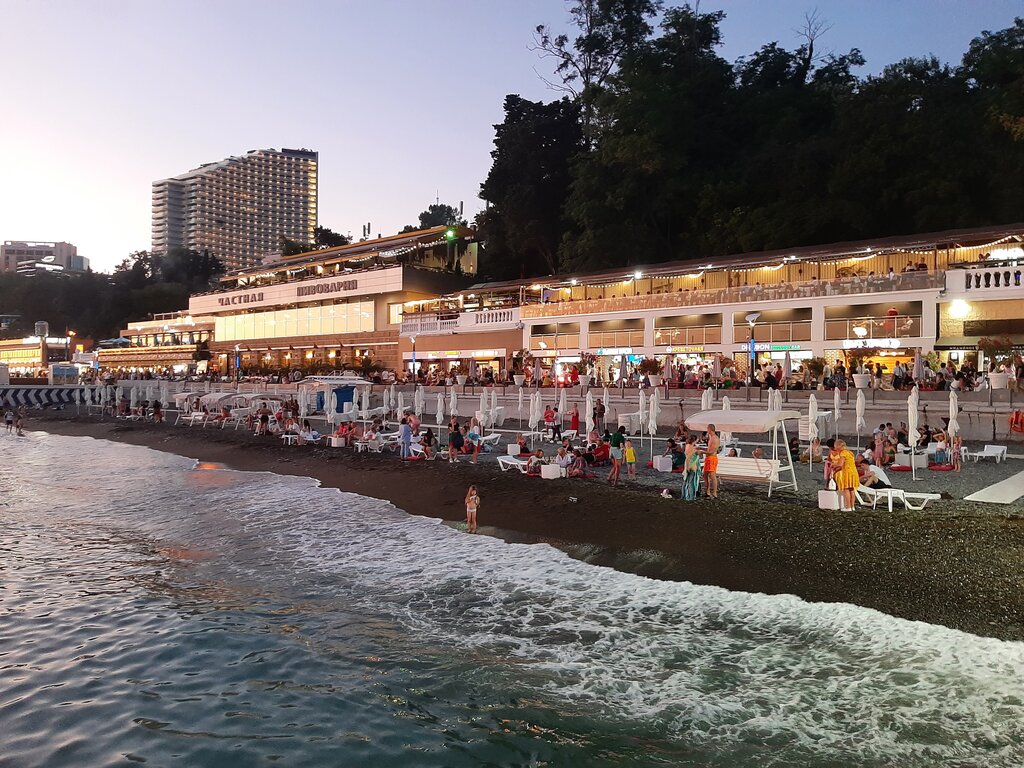 Пляж приморский сочи фото Пляж Приморский, пляж, Краснодарский край, Сочи, микрорайон Центральный, Приморс