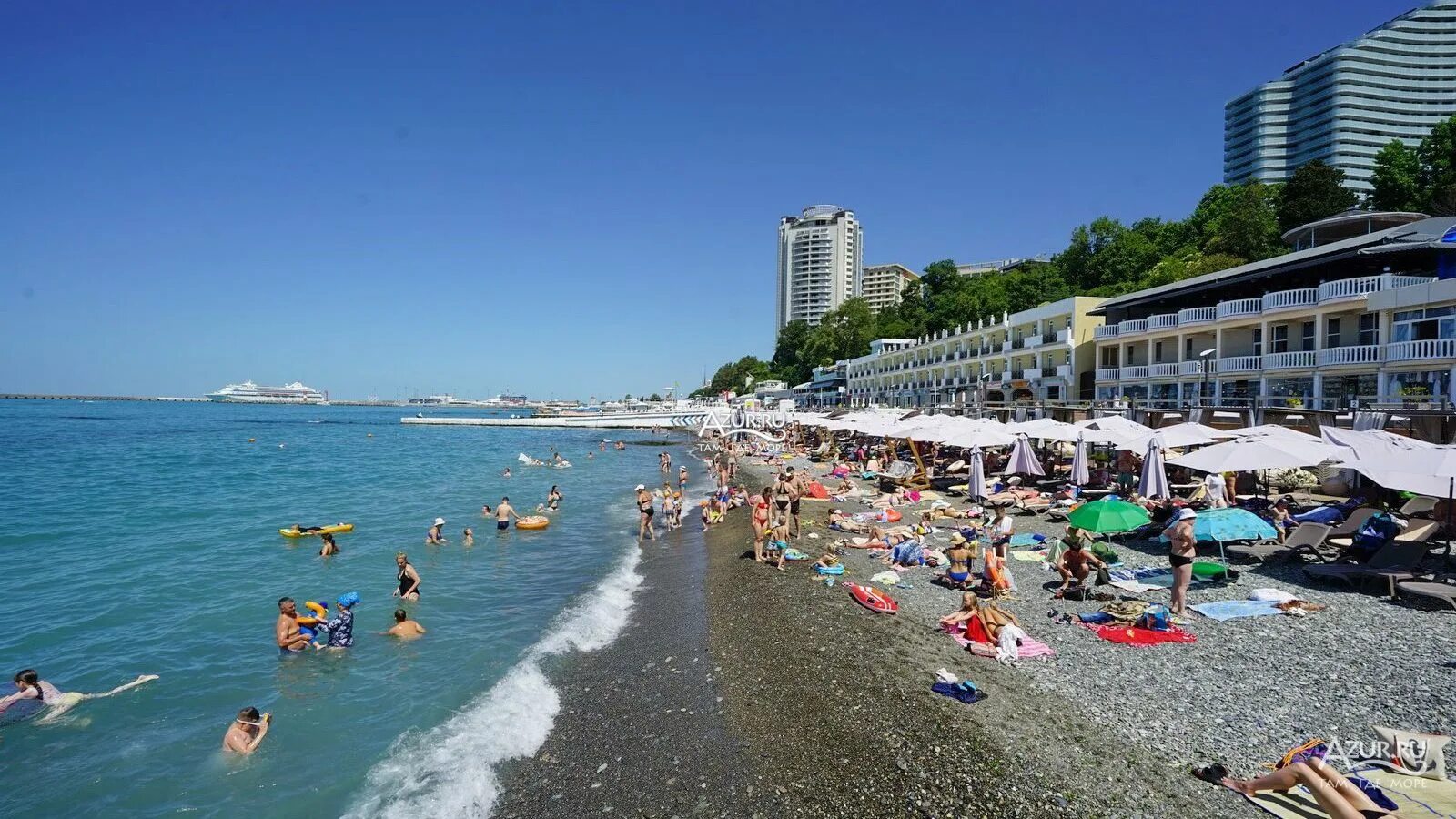 Пляж приморский сочи фото Фотогалерея Пляж Приморский 1 в Сочи Фото на сайте Azur.ru