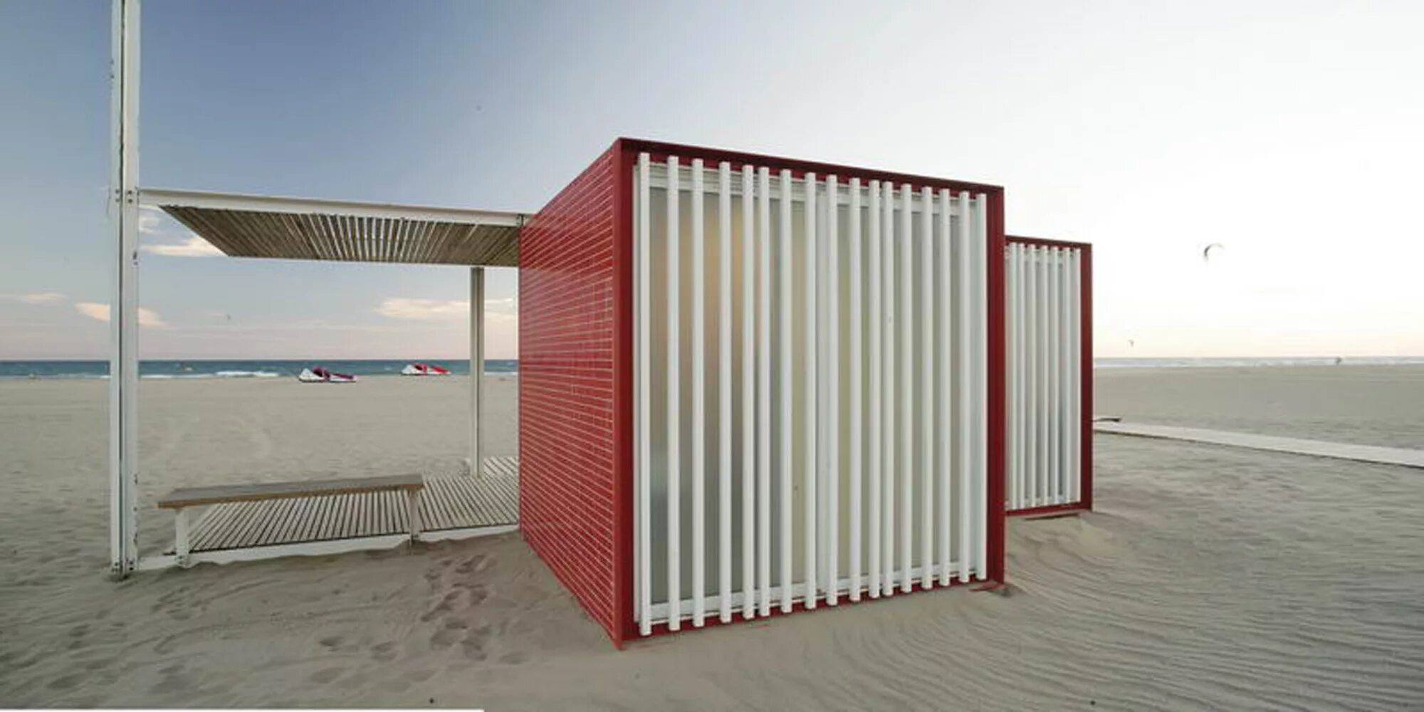 Пляж раздевалка фото Gallery of Beach Modules / Màrius Quintana Creus - 9