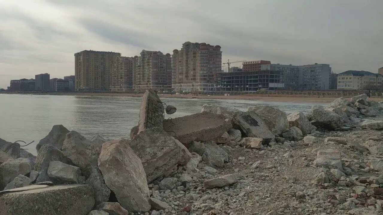 Пляж редукторный махачкала фото Утренняя прогулка. Махачкала Редукторный - YouTube