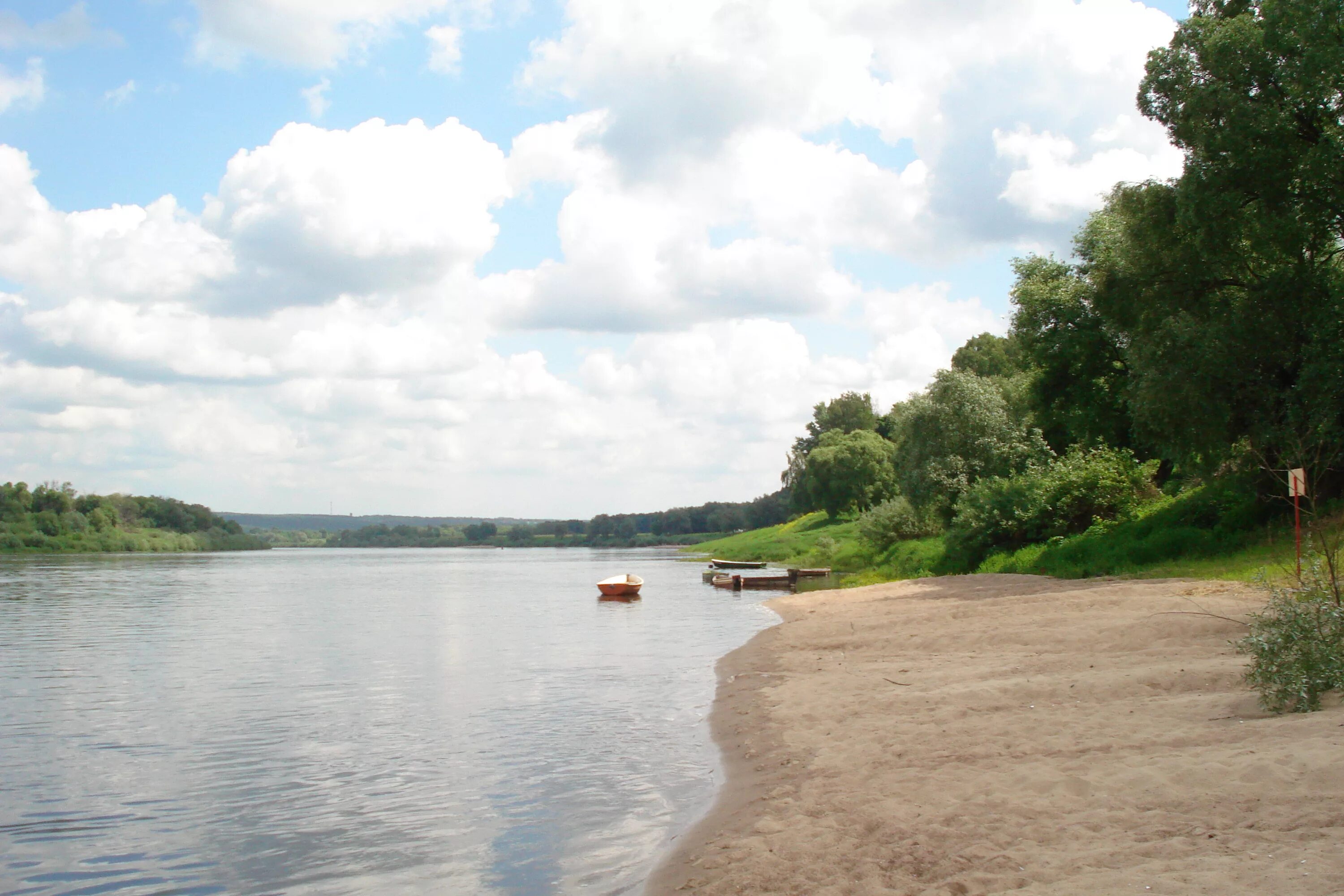 Пляж реки фото Ока берег