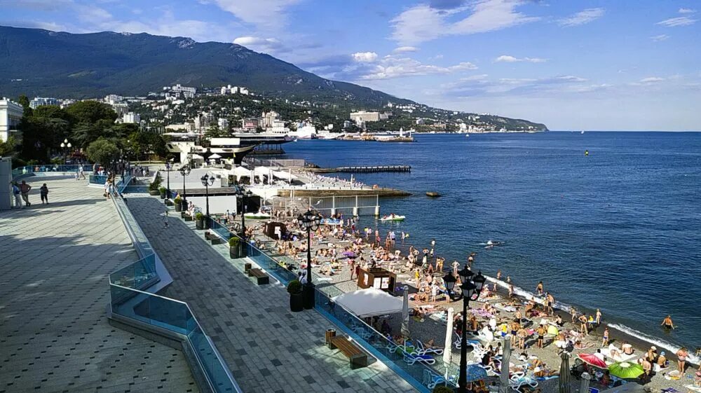 Пляж республика крым ялта фото Центральный пляж в ялте - Фото