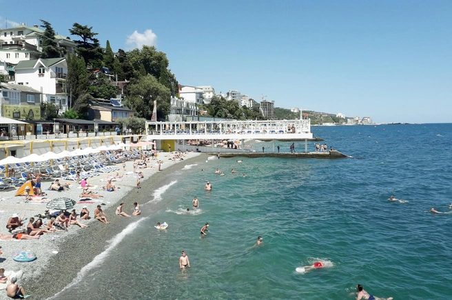 Пляж республика крым ялта фото Пробка на Крымском мосту: надо ли запасаться памперсами, едой и водой. Что сейча