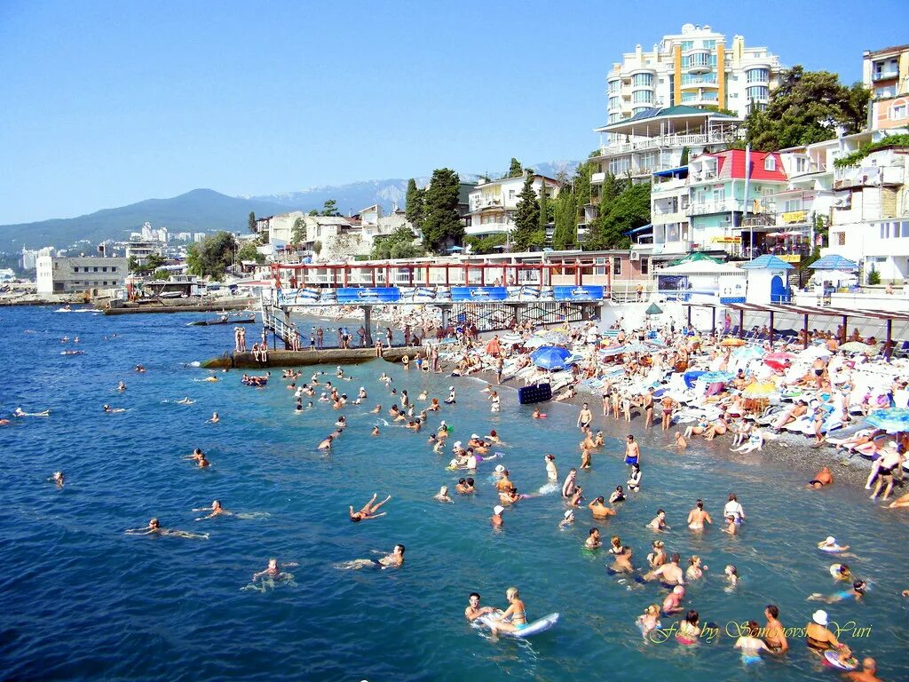 Пляж республика крым ялта фото Massandra beach Крым Ялта Массандровский пляж ☠ Yury Semenovsky ☠ Flickr