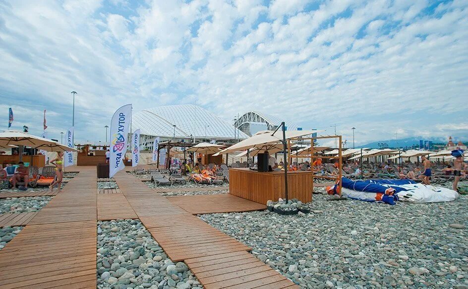 Пляж роза хутор адлер фото Пляж "Роза Хутор" в Олимпийском парке