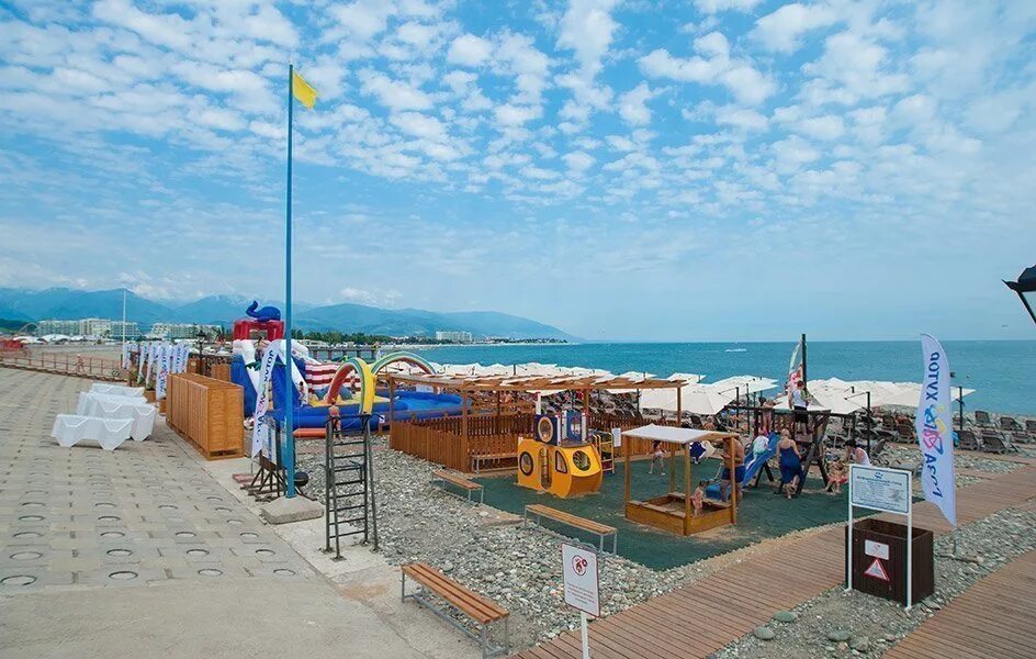 Пляж роза хутор адлер фото Пляж "Роза Хутор" в Олимпийском парке