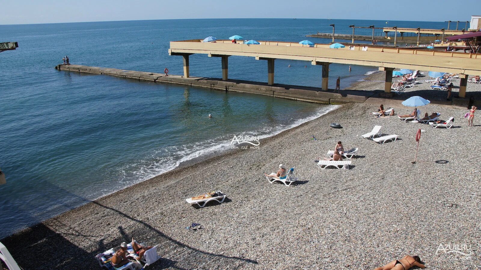 Пляж салют сочи фото Фотогалерея Пляж санатория Заря в Сочи Фото на сайте Azur.ru