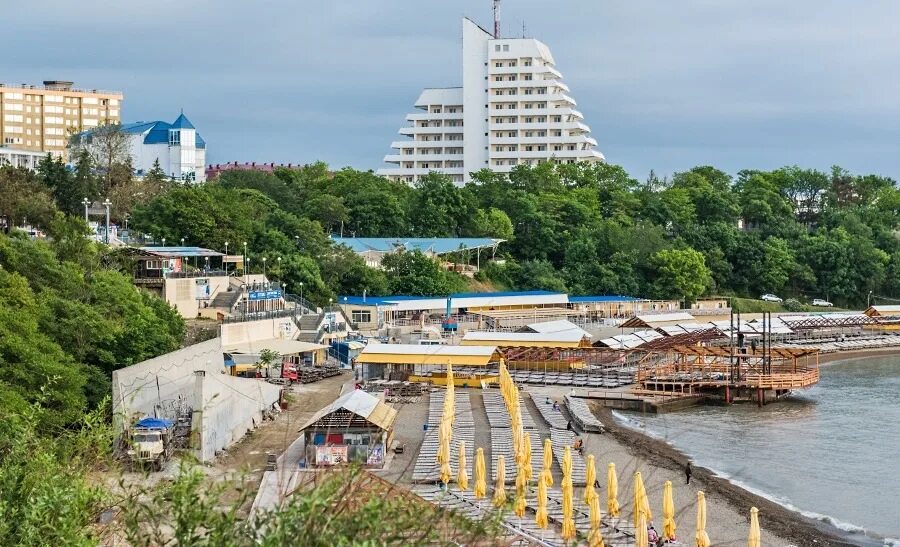 Пляж санатория малая бухта анапа фото Организация мероприятий в Сочи - Пляж "Малая бухта" г. Анапа