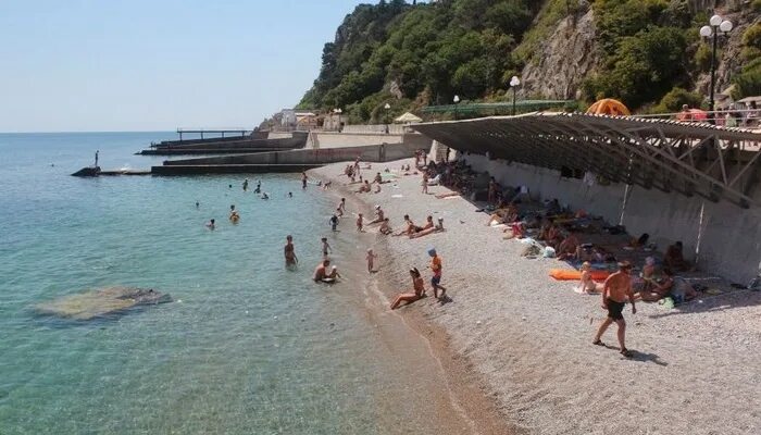 Пляж санаторное крым фото Пляжи поселка Гаспра (Крым): фото с описанием, расположение на карте, видео, отз