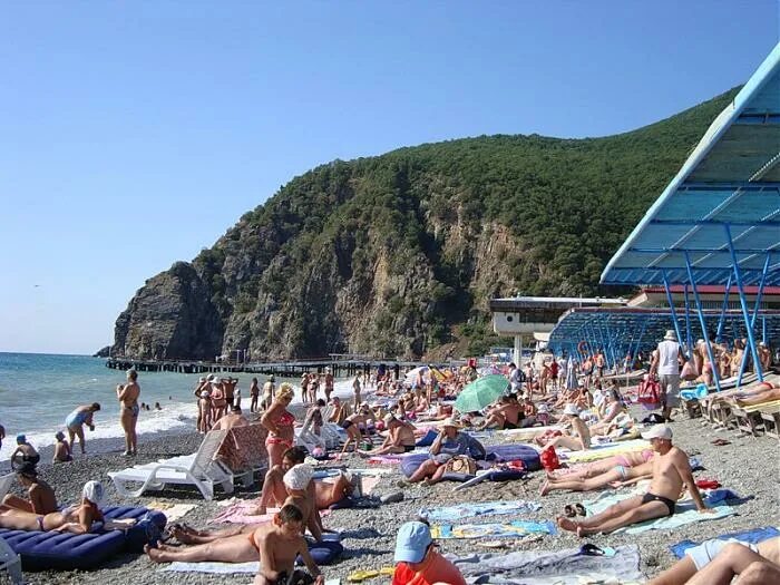 Пляж санаторное крым фото Пляж санатория "Крым"