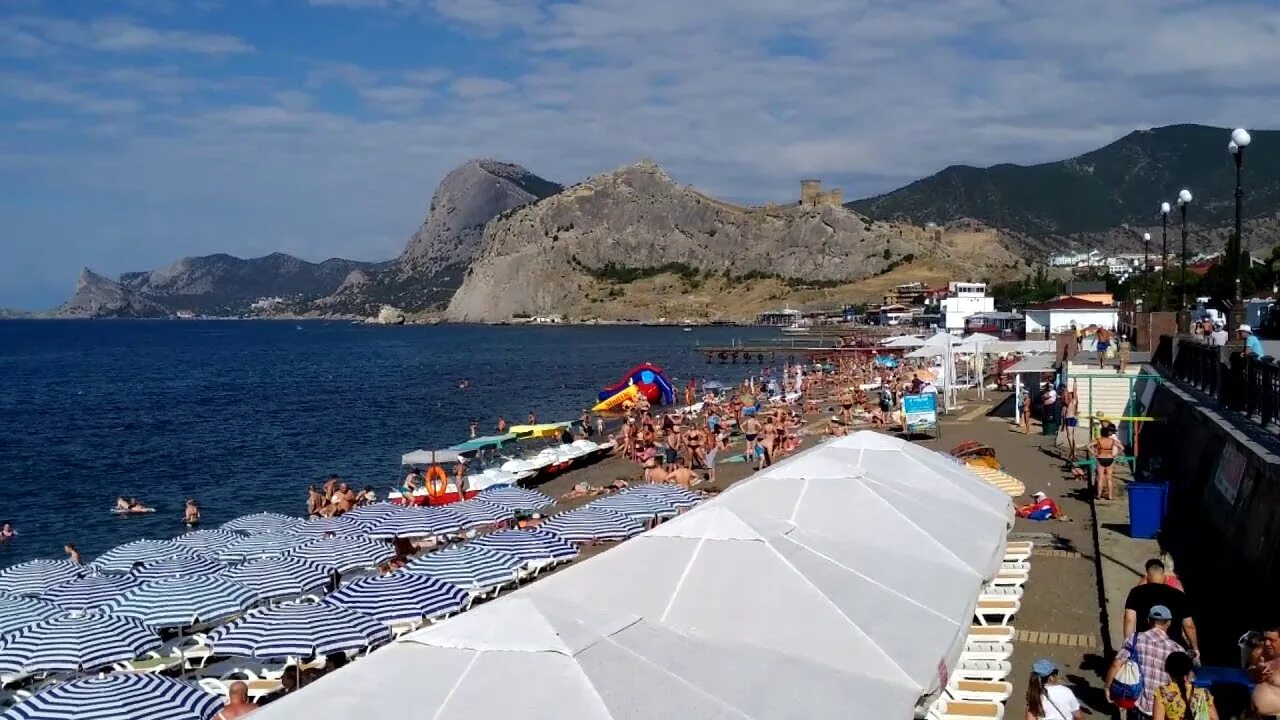 Пляж судак крым фото набережная Крым. Судак. Пляж. Набережная. 4 июля 2018. - YouTube