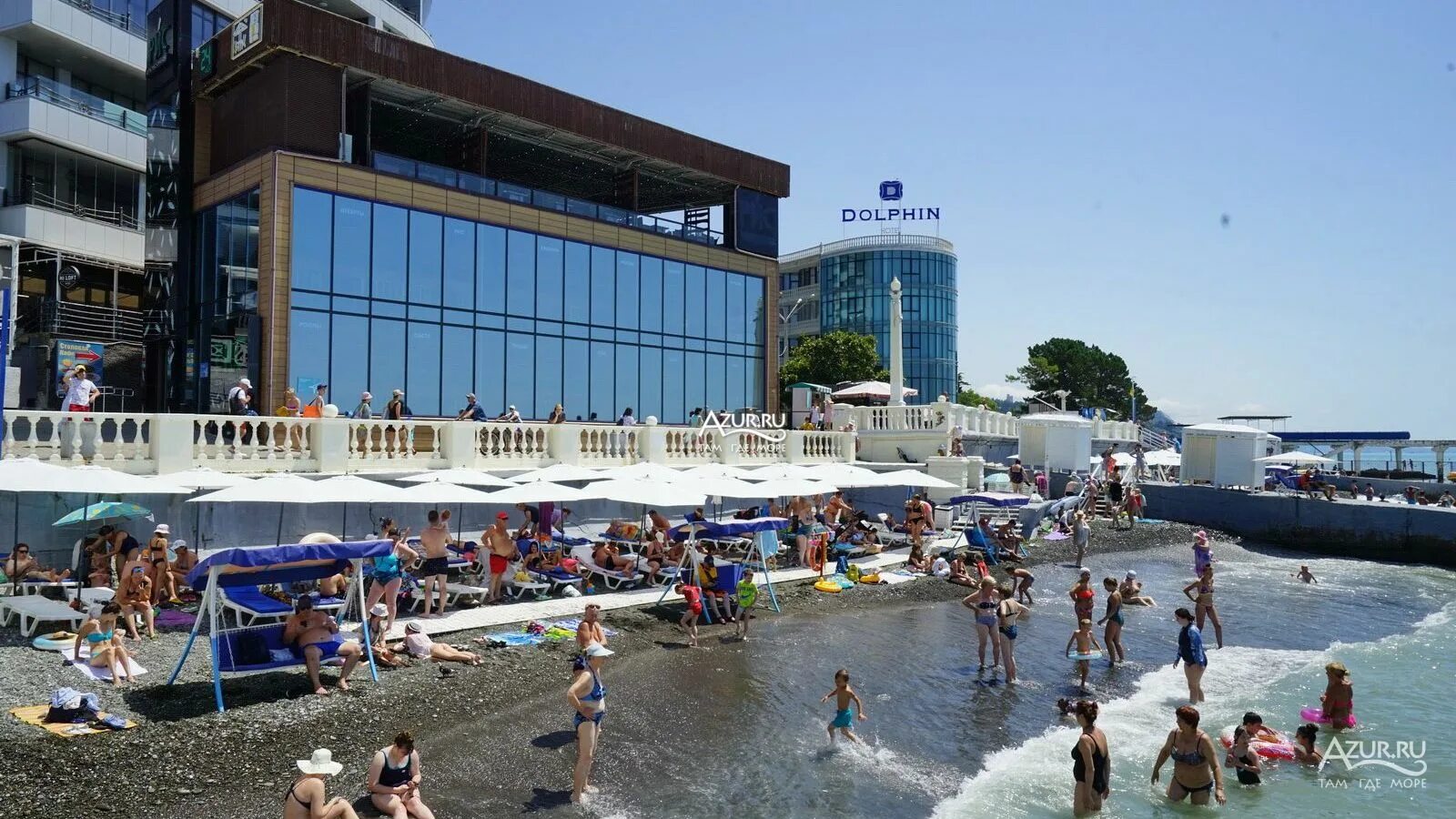 Пляж цирк сочи фото Фотогалерея Фотографии пляжей в Сочи в Сочи Фото на сайте Azur.ru
