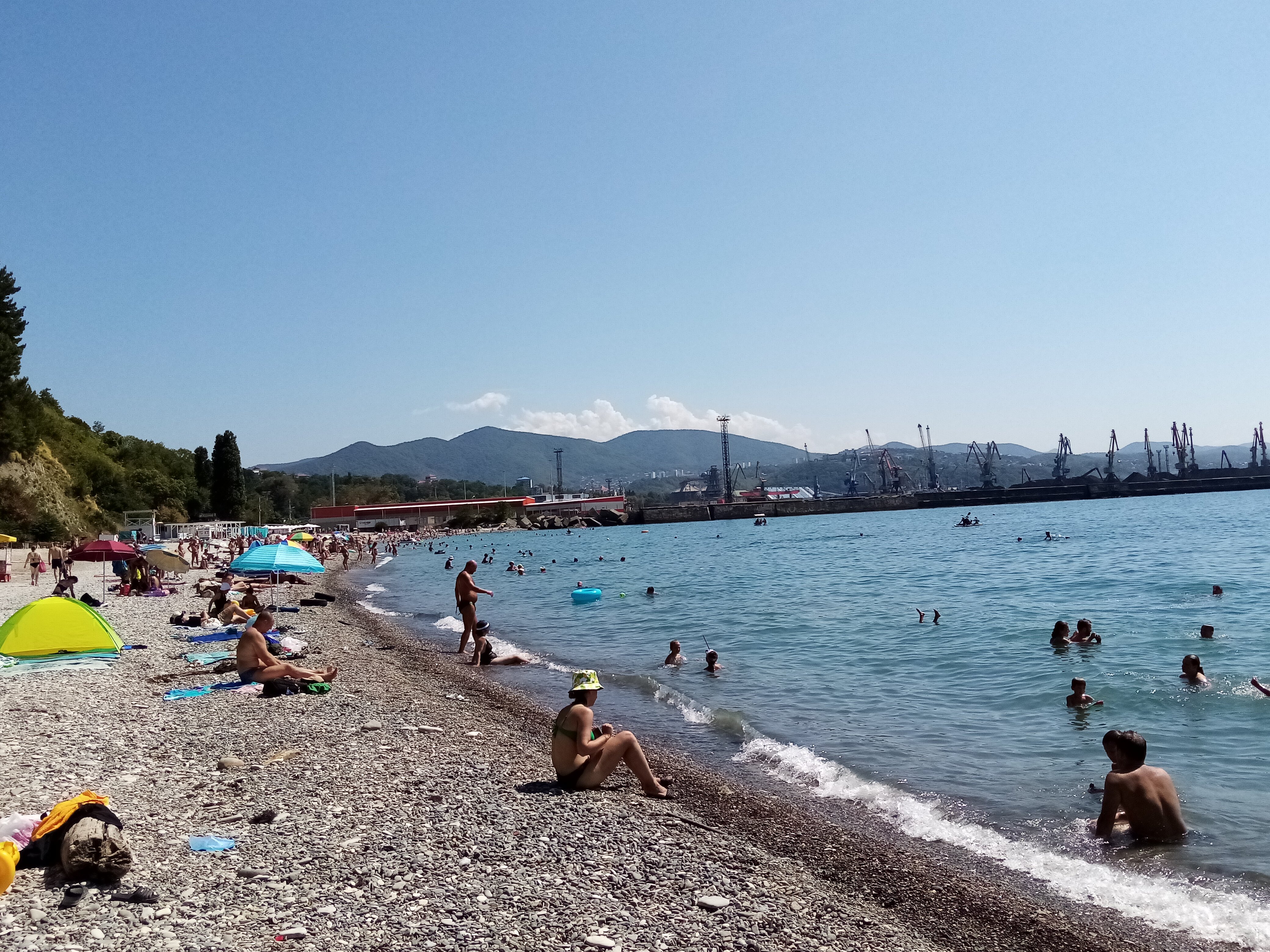 Пляж туапсе городской фото Photo: Primorskiy, beach, Krasnodar Territory, Tuapse - Yandex Maps