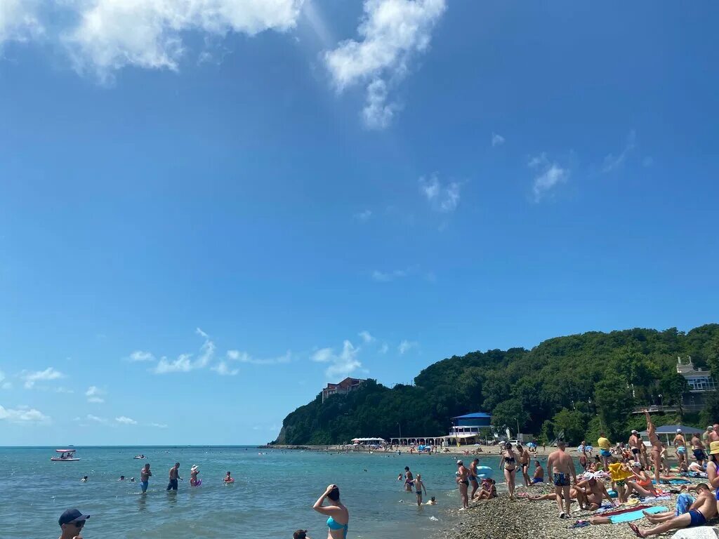 Пляж в архипо фото Панорама: Детский пляж санатория Архипо-Осиповка, пляж, Россия, Краснодарский кр