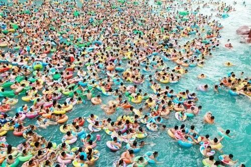 Пляж в китае много народу фото Китайский пляж - В свободном стиле - LiveJournal