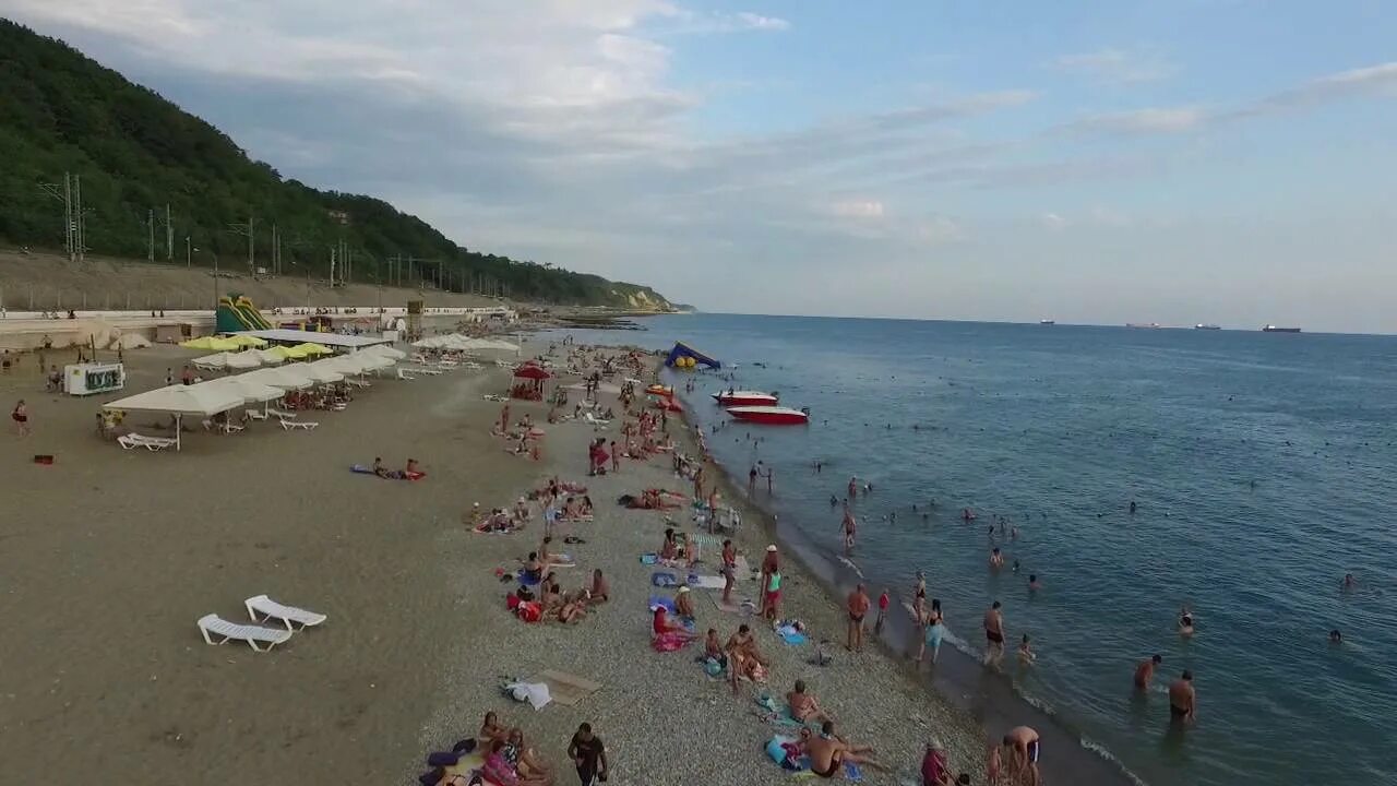 Пляж в туапсе фото 07 августа 2016 ЧЁрное море Туапсе пляж - YouTube