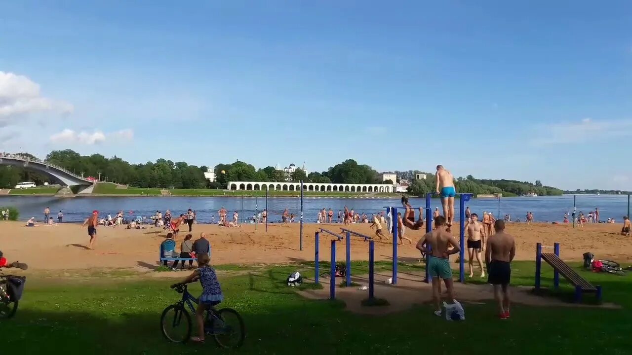Пляж великий новгород фото Пляж у стен Новгородского Кремля - YouTube