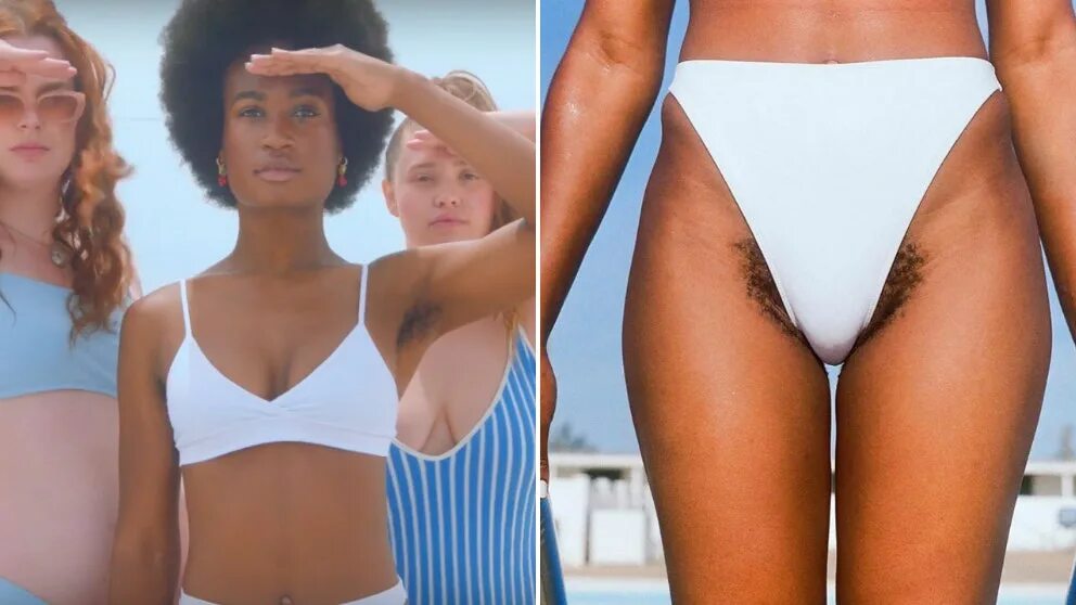 Пляж волосатые фото Billie’s New Razor Ad Campaign Features Pubic and Underarm Hair Allure