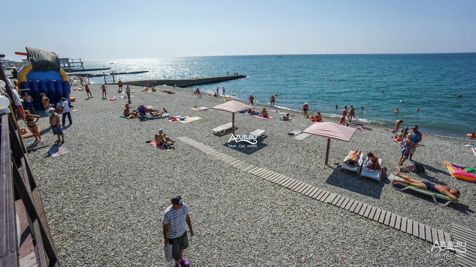 Пляж южный сочи фото Фотогалерея Пляж Южный-2 в Адлер Фото на сайте Azur.ru