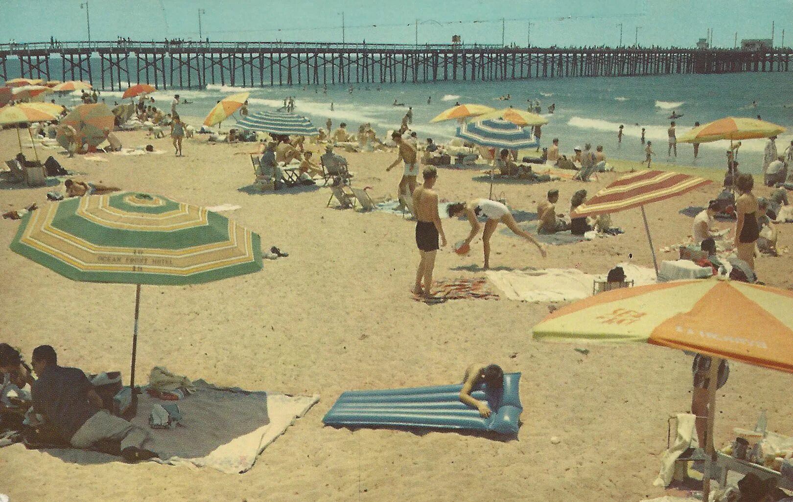 Пляжи 70 годов фото 1960s postcard of Newport Beach, California. San luis obispo county, California,