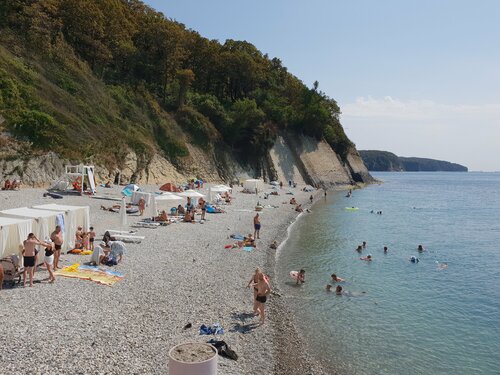 Пляжи агой краснодарский край фото Панорама: Пляж, пляж, Краснодарский край, Туапсинский муниципальный округ, село 
