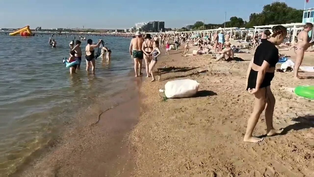 Пляжи анапы 2024 фото Центральный пляж в Анапе 4 июня 2024 - отдыхающих полно!!! - YouTube